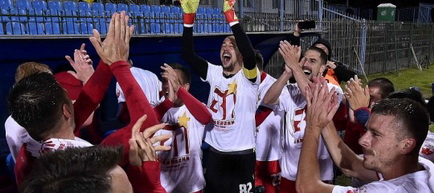 Steaua Roşie Belgrad a câştigat al treilea consecutiv în Serbia